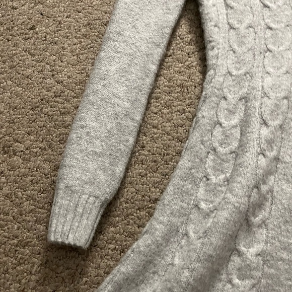 Lulu's Gray Cable Knit Sweater Dress - Picture 3 of 8